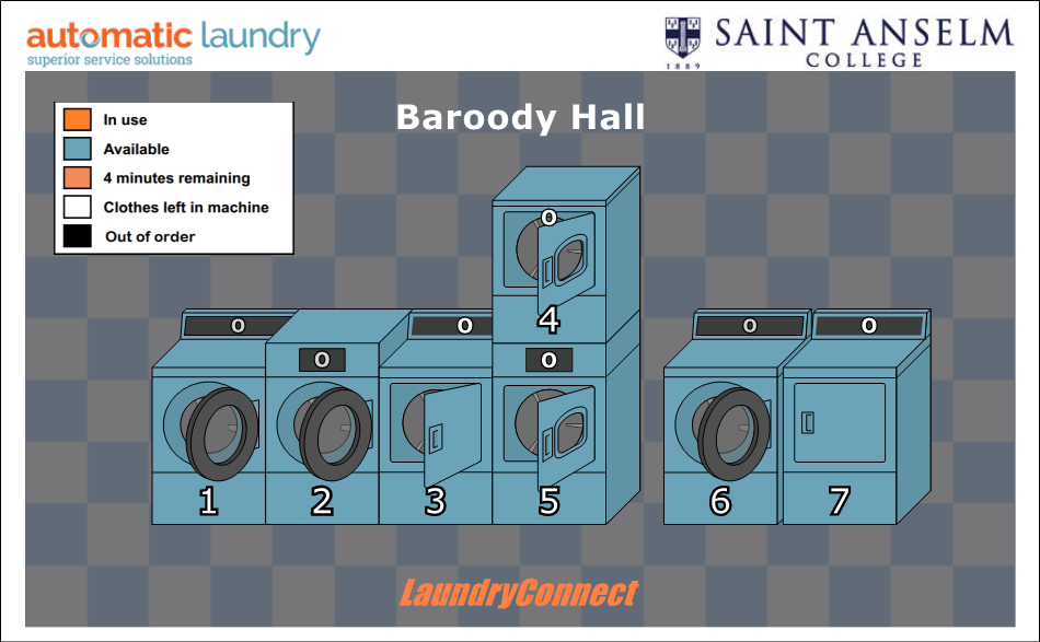 Baroody Hall at Saint Anselm Laundry Connect